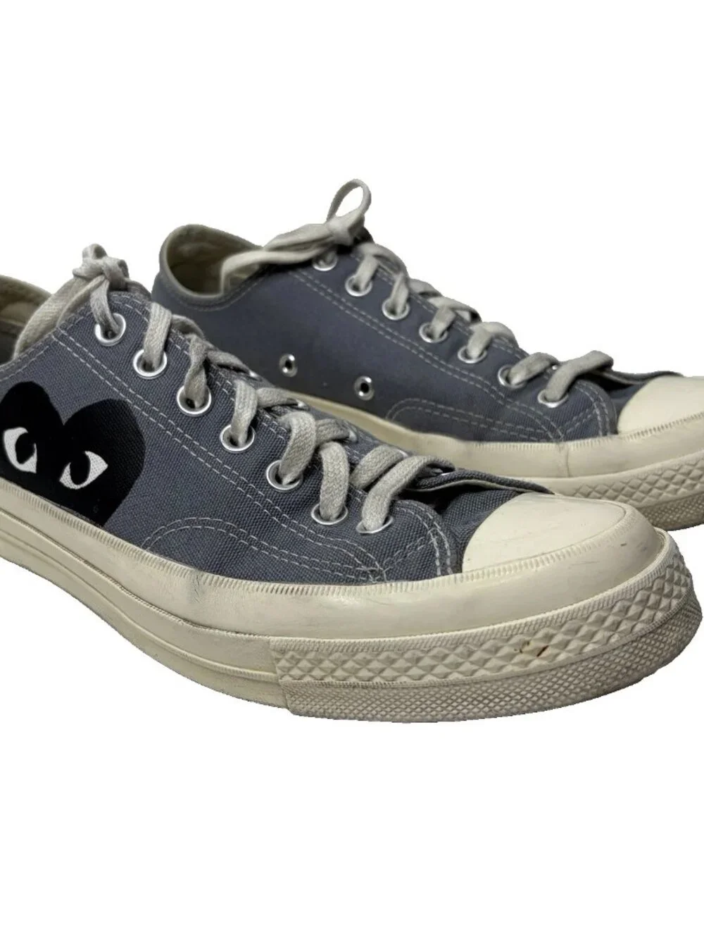Converse X Comme des Garçons Play Sneakers Mens Size 9 Chuck 70 Low Steel Gray - Picture 2 of 10